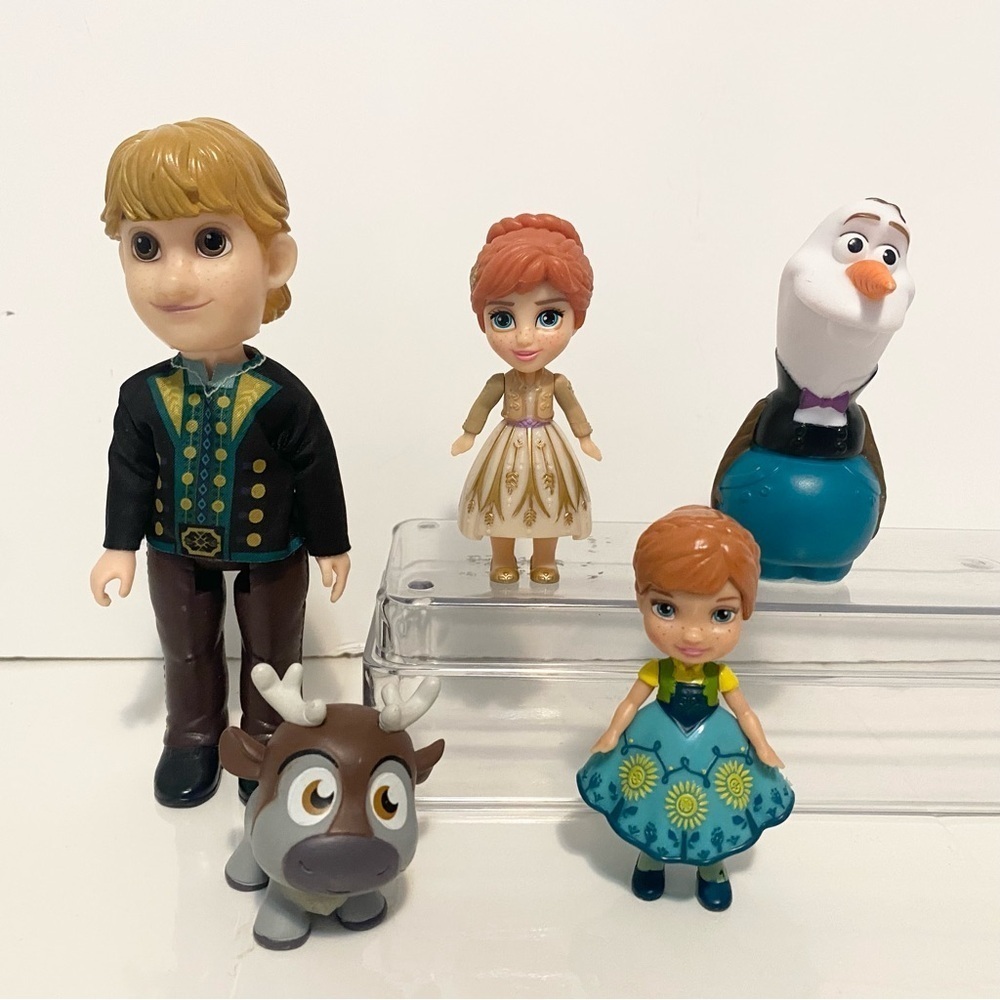 Disney Frozen Action Figure Dolls Loose Lot Anna Kristoff Sven Olaf Cake Topper